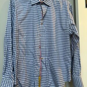 Robert Graham Blue Gingham Casual Shirt